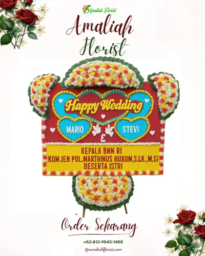 Karangan Papan Bunga Pernikahan di Cimenerang